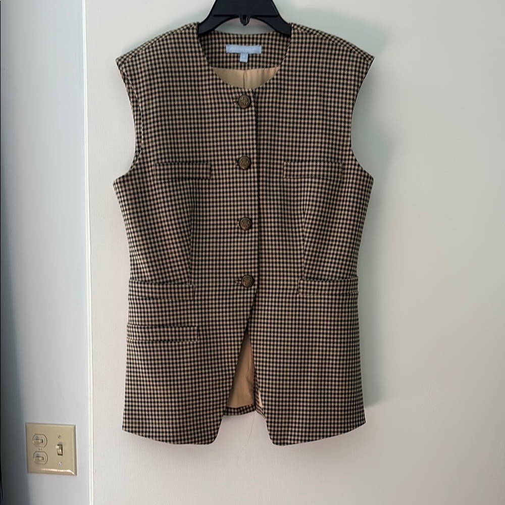 Antonio Melani Women's Brown Houndstooth Vest and Skirt